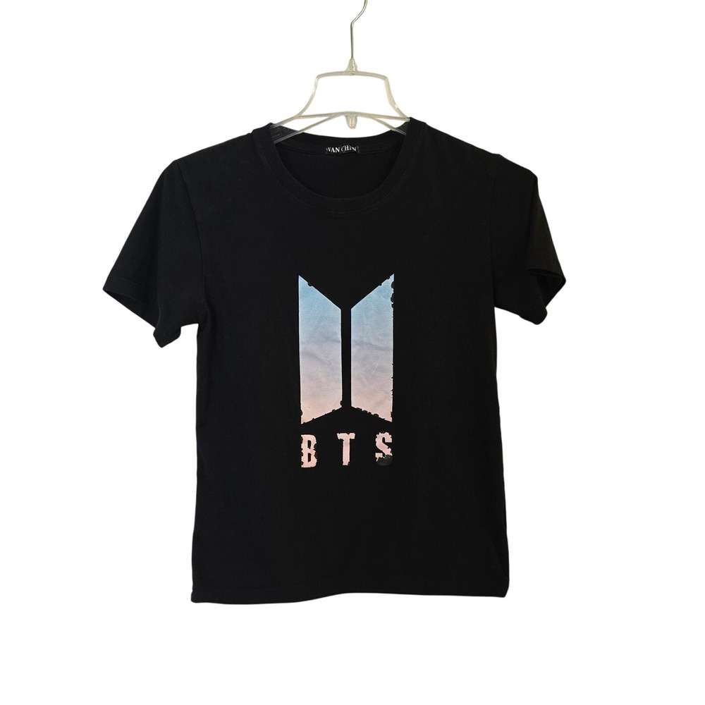 S BTS‎ Graphic Rap Monster tour T-Shirt Logo Print Short Sleeve Casual Top tee
